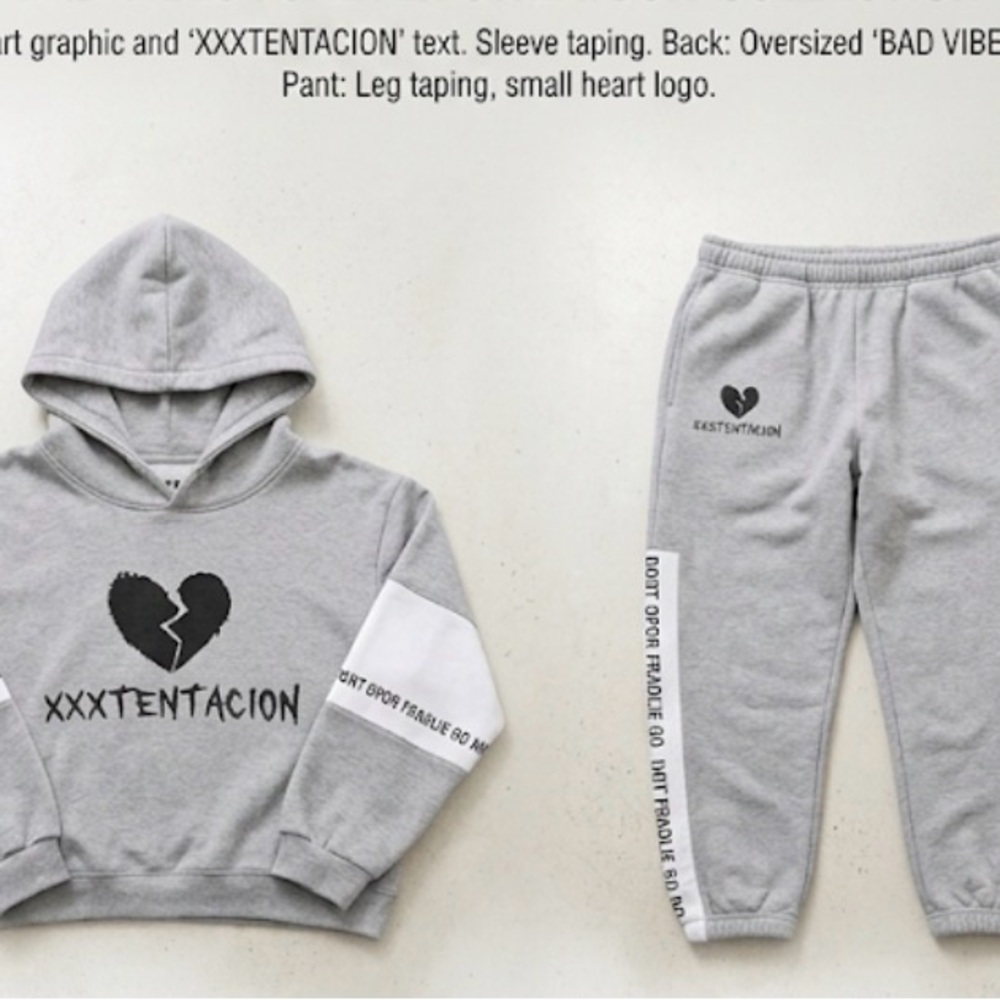 Men’s sz M XXXTENTACION Gray Tracksuit - Picture 4 of 4